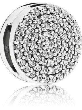 PANDORA Reflexions Silver Dazzling Elegance Authentic Clear Zirconia Pave Dazzle